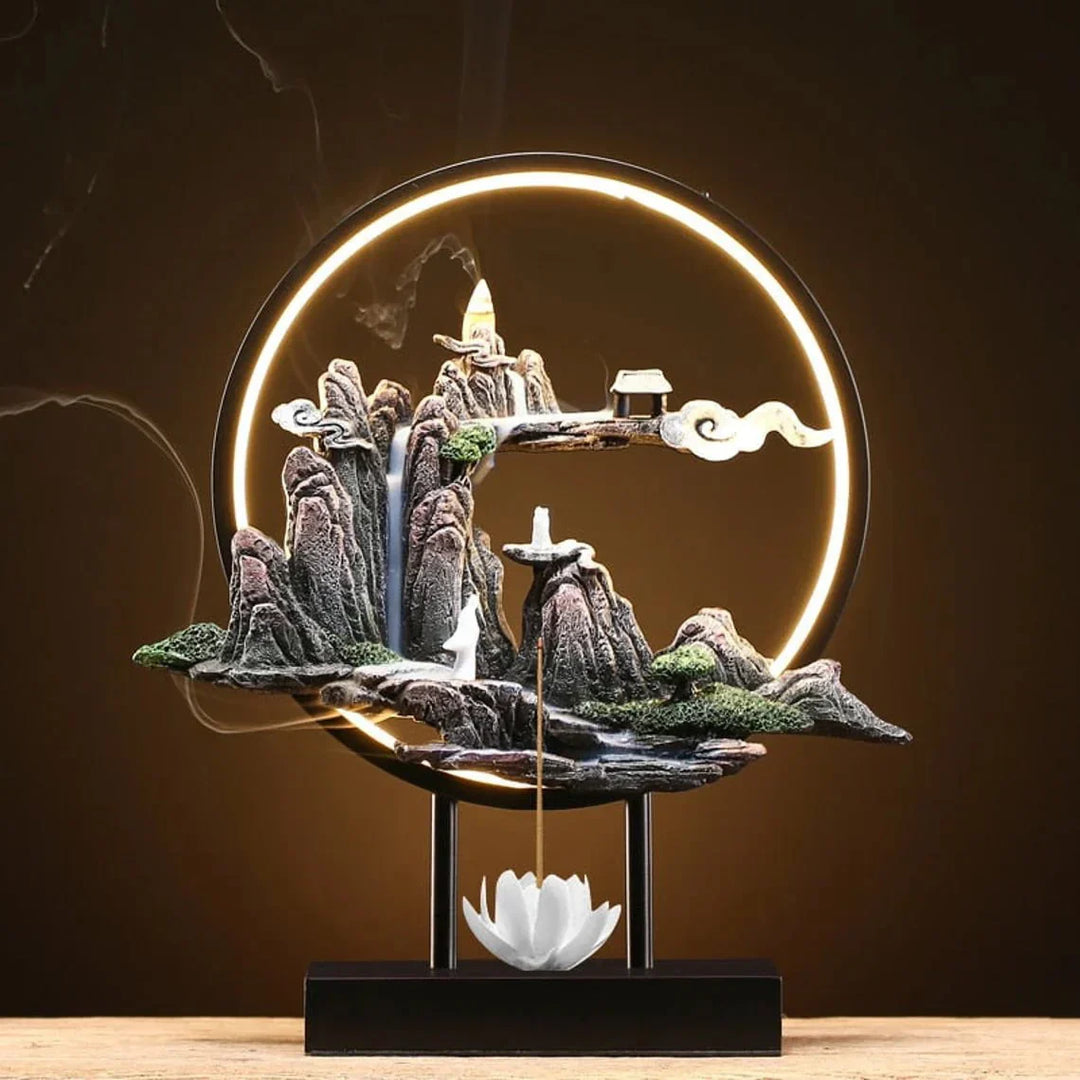 BowLift | Incense lamp with Misty Mountain Landscape