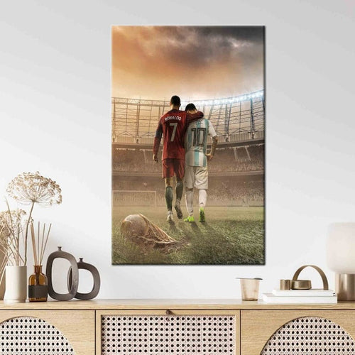 Messi Cristiano Ronaldo Printed Wall Decor | Bowlift