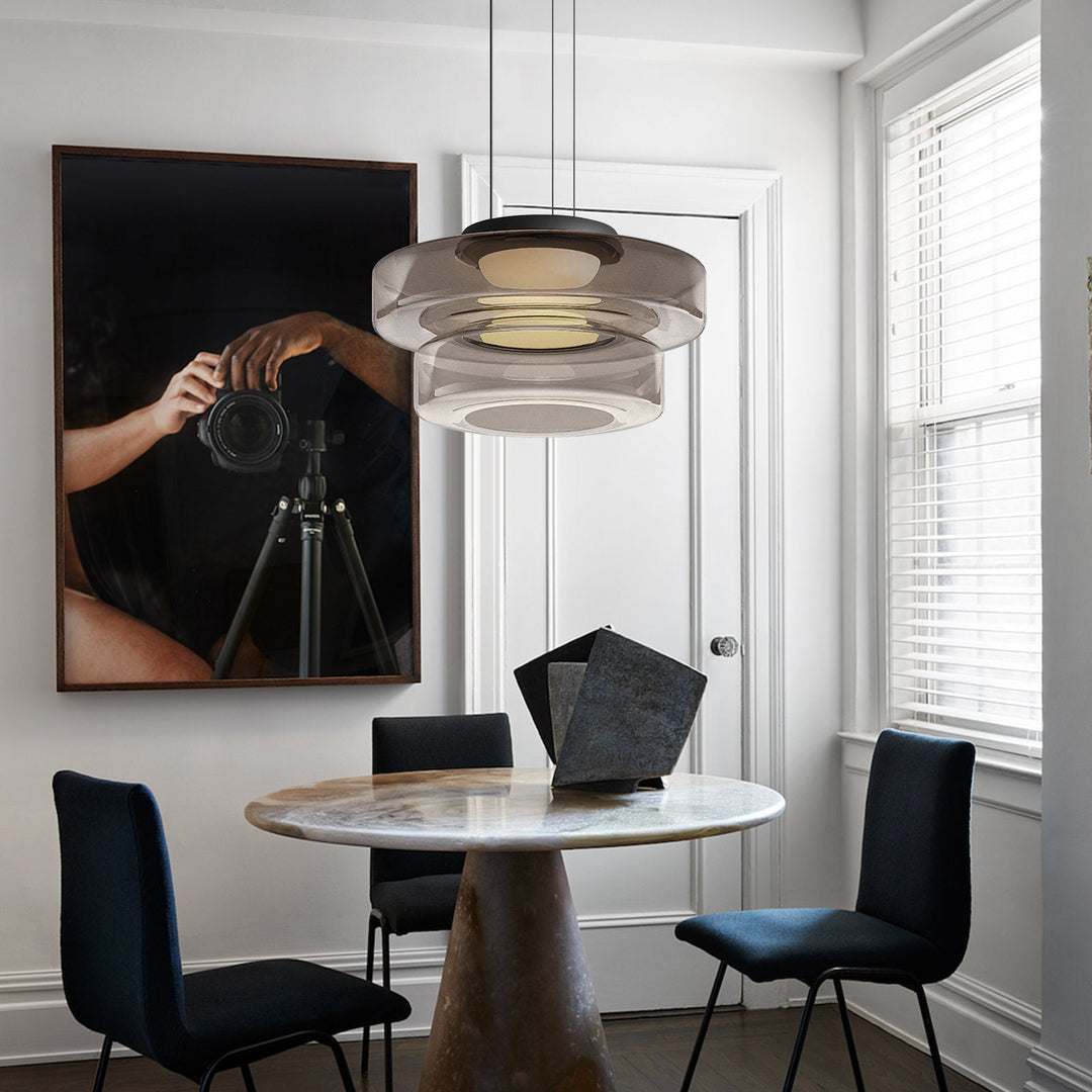 BowLift | Modern Glass Pendant Lamp in Bauhaus Style - AuroraSphere