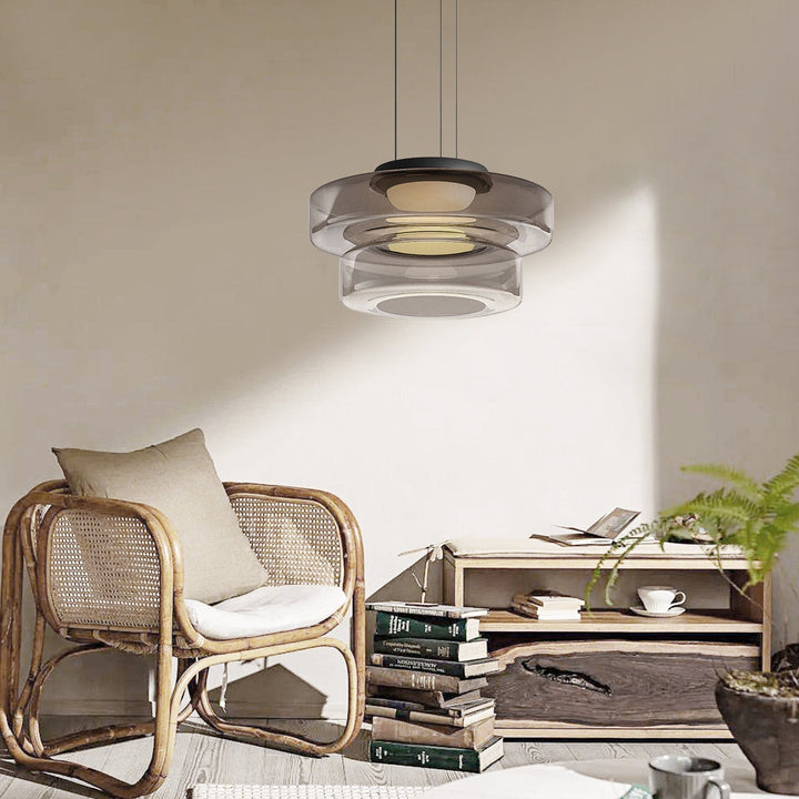 BowLift | Modern Glass Pendant Lamp in Bauhaus Style - AuroraSphere