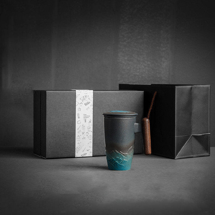 BowLift | Large Cup, Ceramic Tea Cup with Lid. Large Tea Cup with Lid