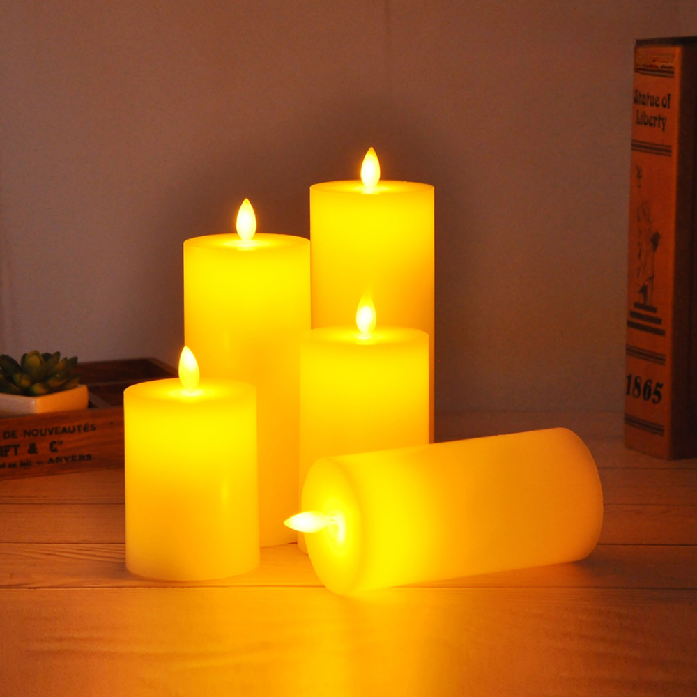 BowLift | LED Pillar Candles Flickering Real Wax