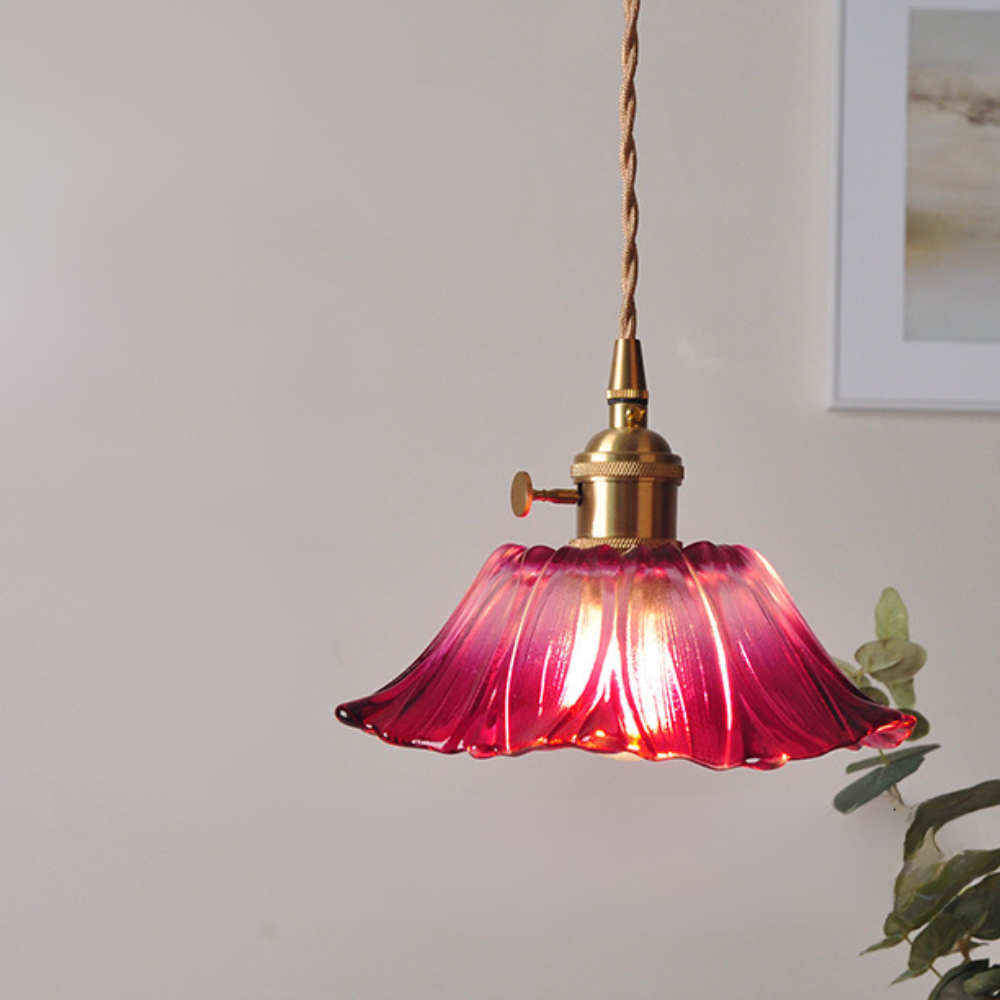 BowLift | Pendant Light Vintage Glass Ceiling Fixture Dining Room Lighting