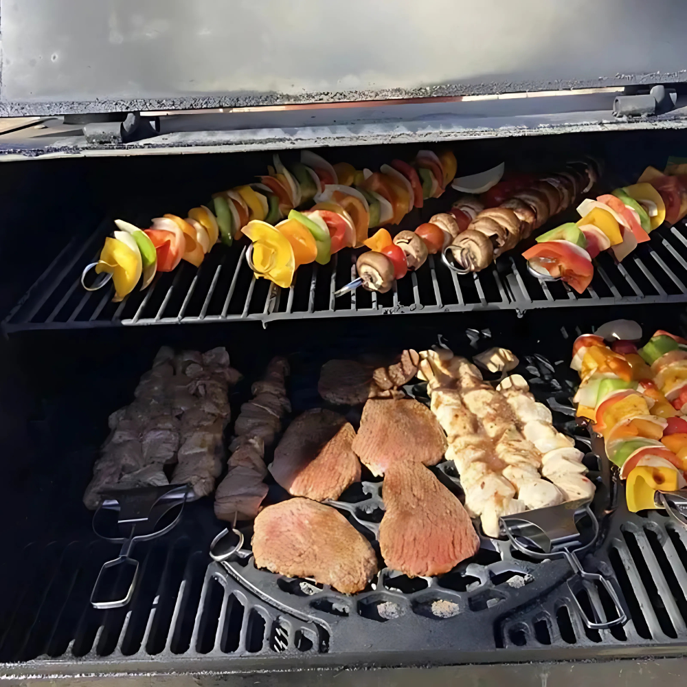 BowLift | Stainless Steel BBQ Skewers Triple Grill Tool