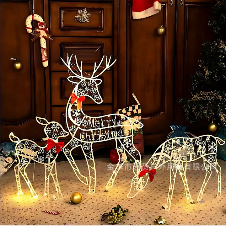BowLift | Christmas Decorations Reindeer Sleigh Light Display