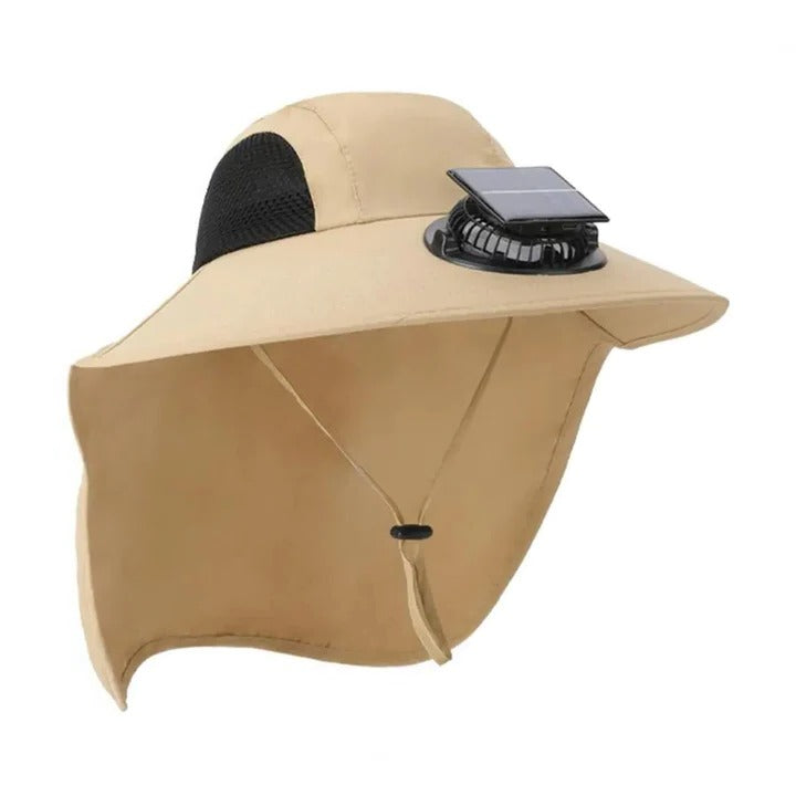 Solar Fan Hat with Wide Brim UV Protection | Bowlift
