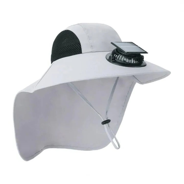 Solar Fan Hat with Wide Brim UV Protection | Bowlift