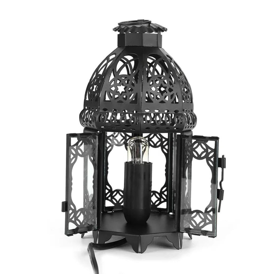BowLift | Vintage Iron Salt Rock Tabletop Lamp