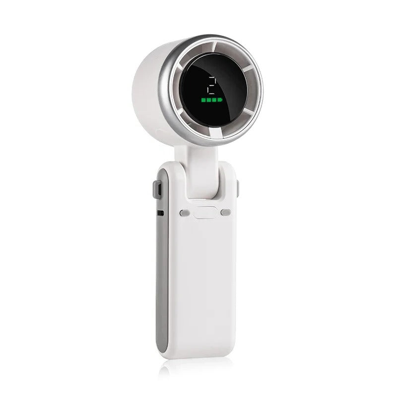 Foldable Handheld Turbo Fan with Digital Display | Bowlift