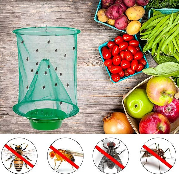 BowLift | Reusable Fly Trap, Outdoor Hanging Fly Catcher, Chemical-Free and Washable