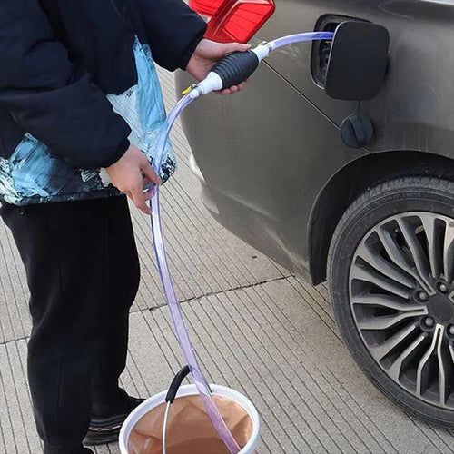 BowLift | Manual Transfer Pump, Hand-Operated Liquid Pump with Flexible Hose for Fuel, Oil, and Water