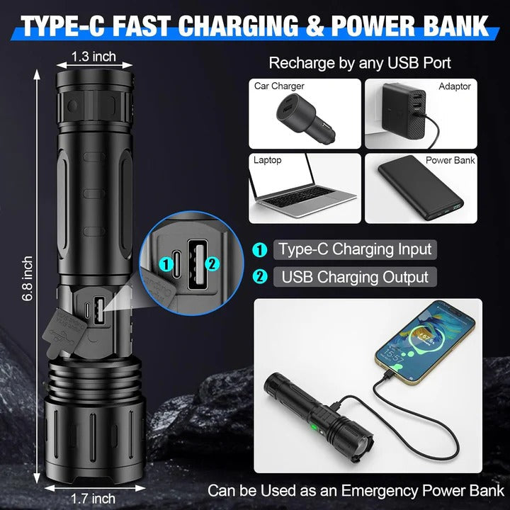 BowLift | High Lumen Rechargeable Flashlight for Outdoor and Emergency Use