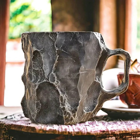 BowLift | Faceted Mineral Crystal Coffee Mug – Elegant Glass Cup