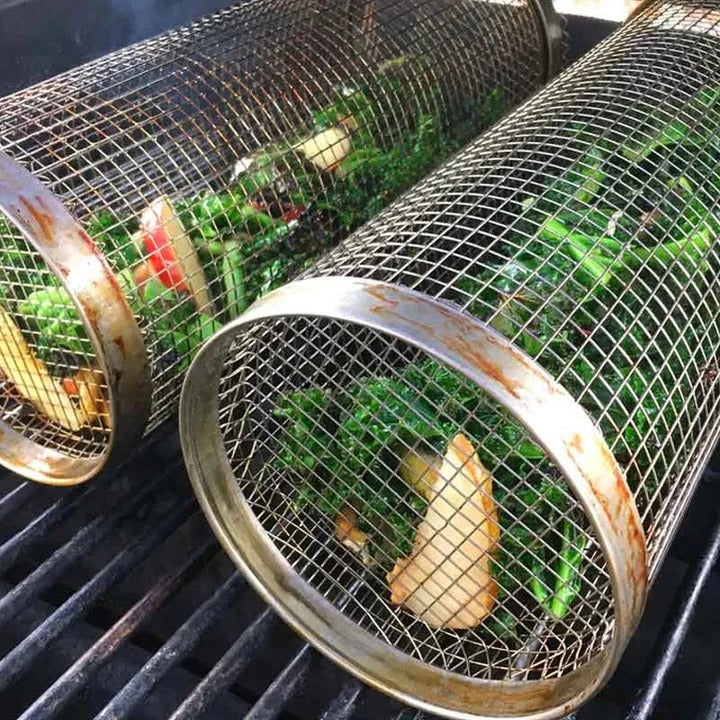 BowLift | Durable BBQ Grill Basket with Rotating Design for Outdoor Grilling