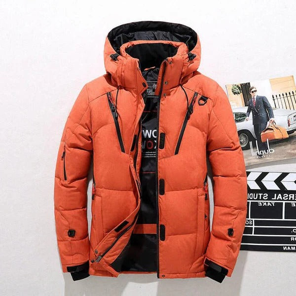 BowLift | Insulated Duck Down Jacket – Removable Hood Winter Zip Coat