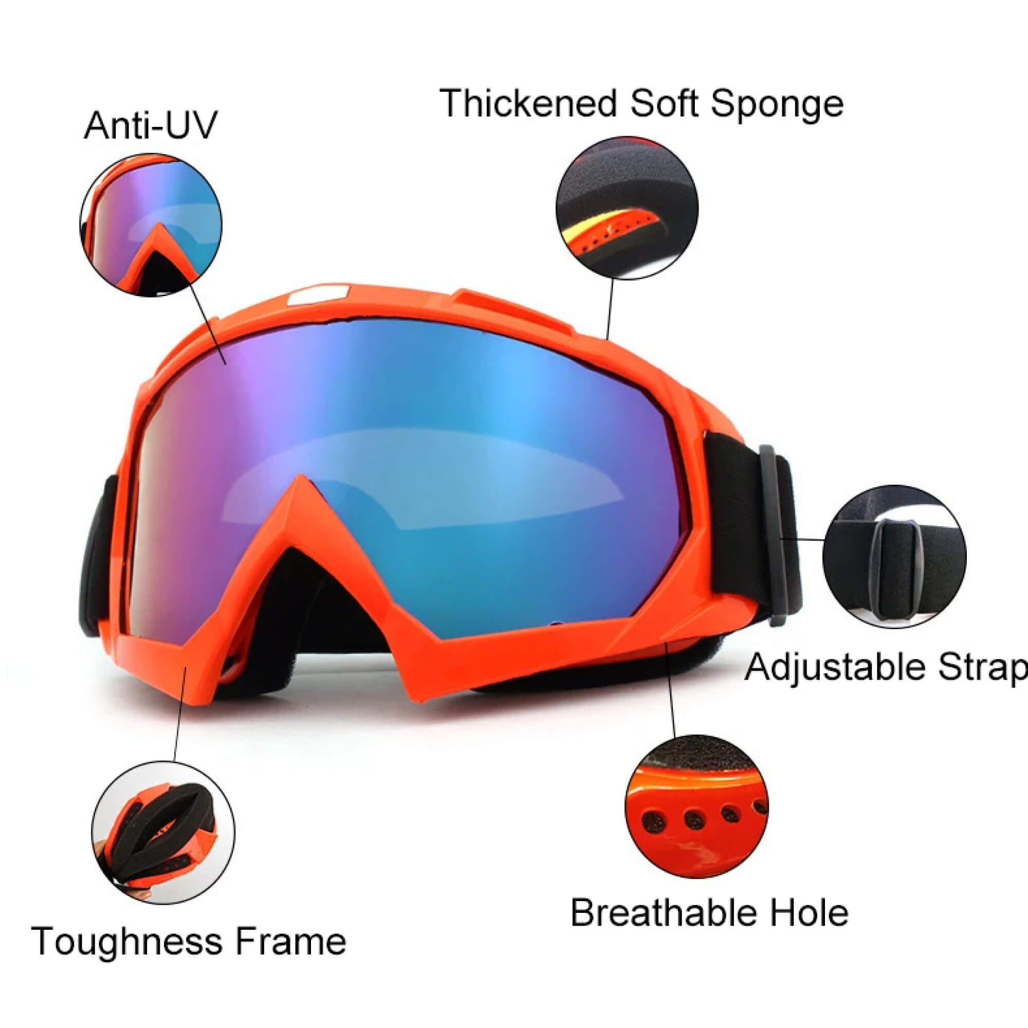 BowLift | Snow Skiing Goggles Snowboard Top Rated Sunglasses for Men and Woman Female Ladies