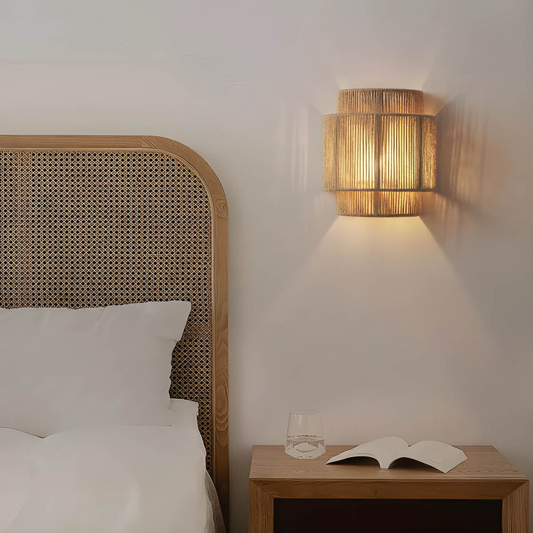 BowLift | Japanese-Inspired Minimalist LED Wall Light – Natural Rope Design & Warm Ambient Lighting