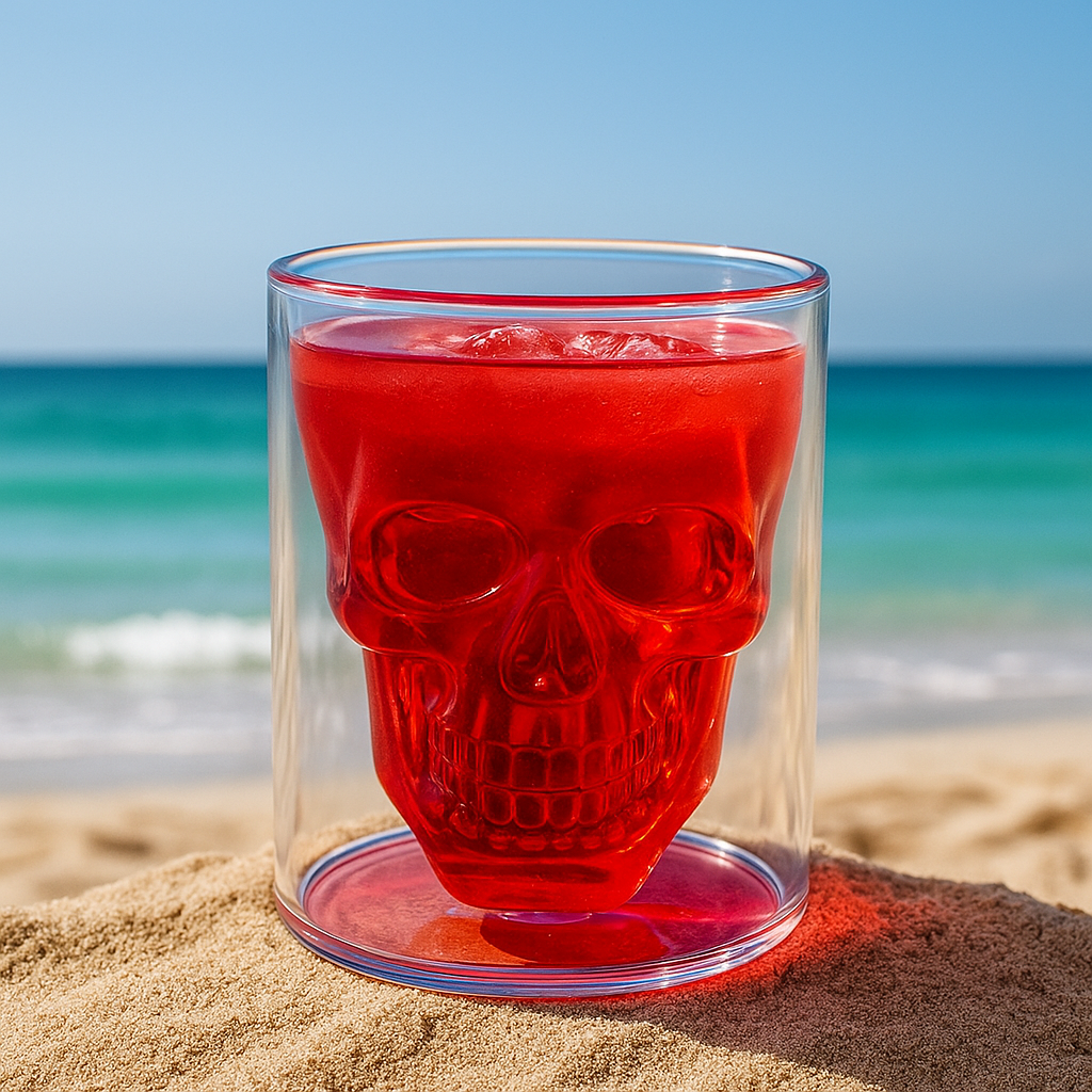 3D Skull Head DouBowlifte Drinking Glass | Bowlift