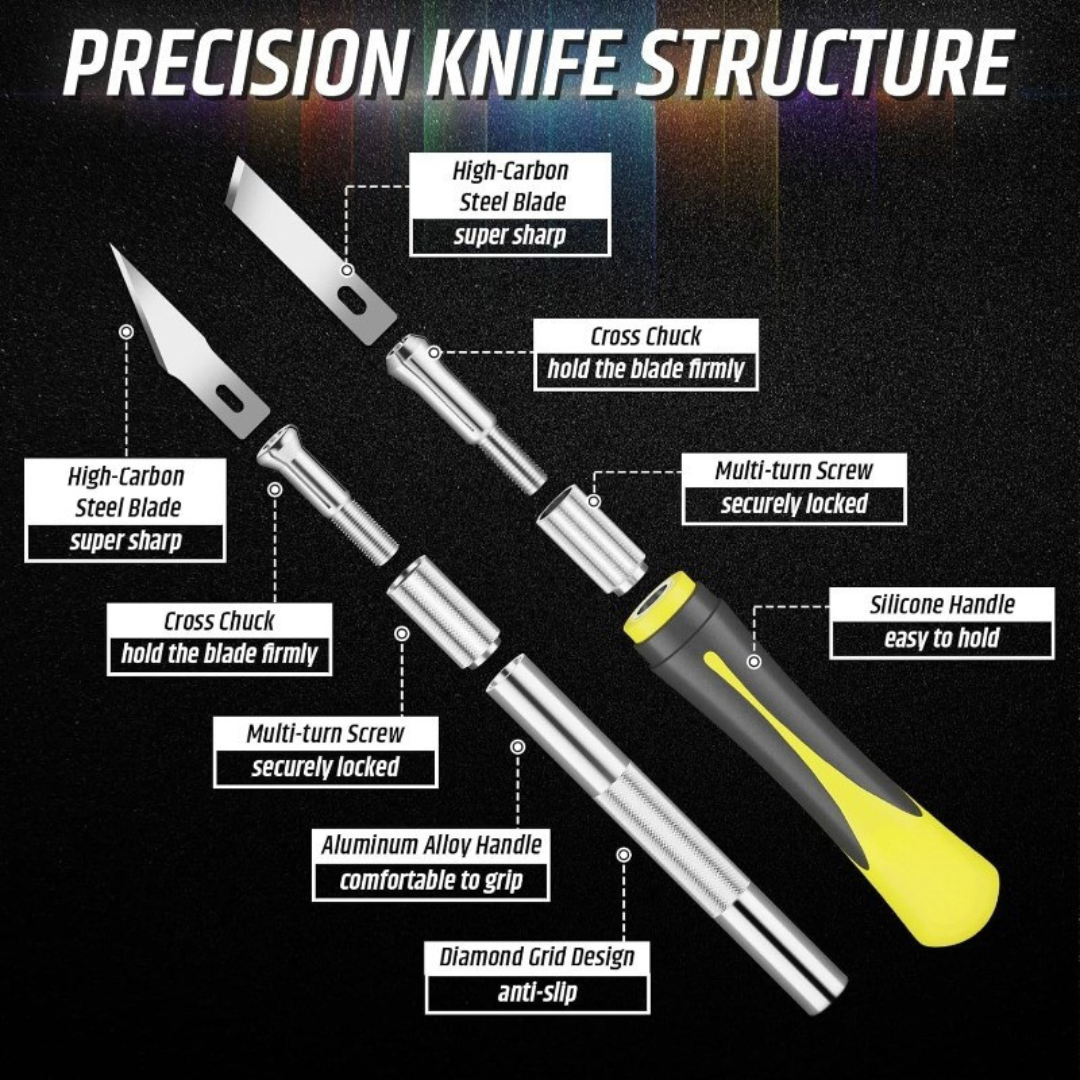 BowLift | Precision Carving Knife Set for Easy Carved Pumpkins | Sharp Ergonomic Blades
