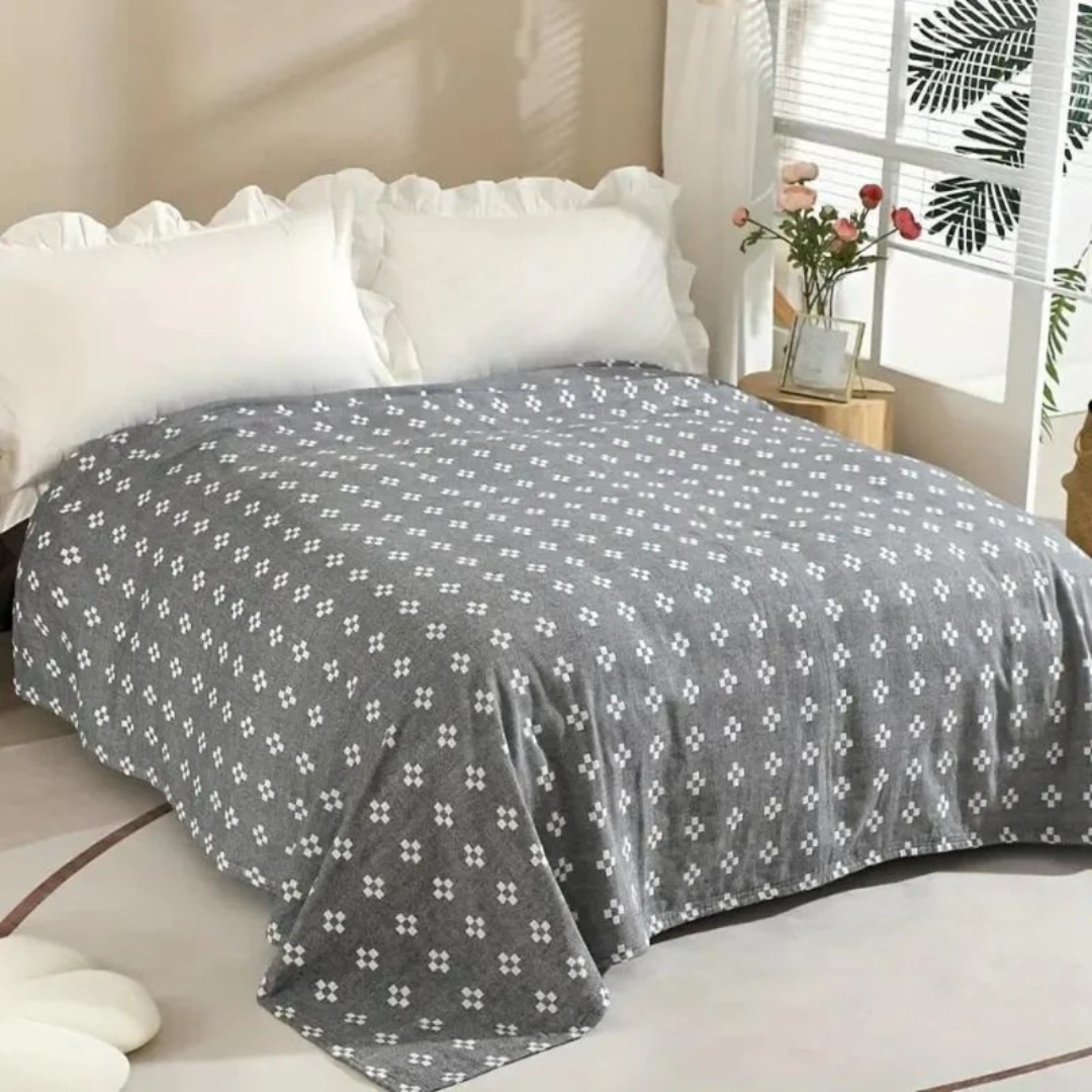 BowLift | Cotton Geometric Blanket Throw