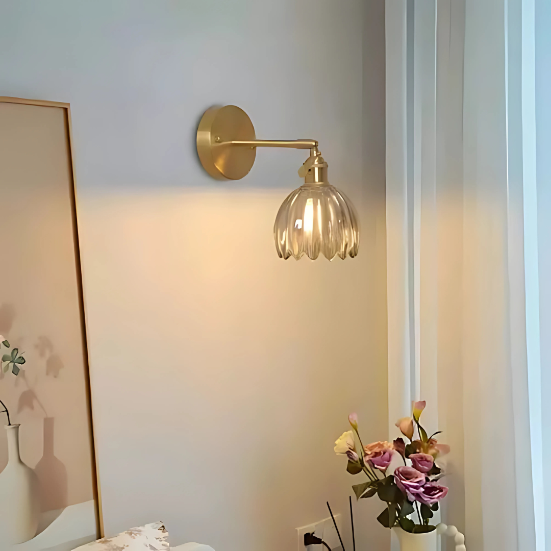 BowLift | Vintage Glass Wall Lights Floral Design