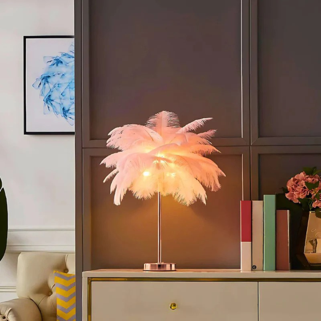 BowLift | Feather Shade Modern Table Lamp