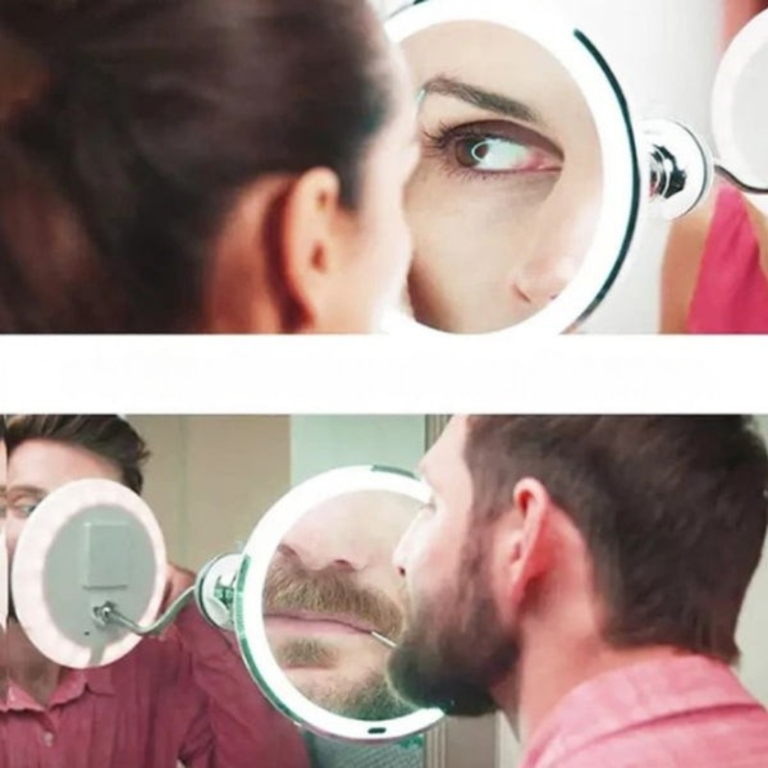BowLift | LED Makeup Mirror with Flexible Arm and Magnifier