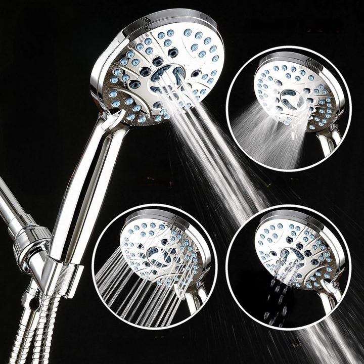BowLift | Shower Head Adjustable High Pressure Chrome Set