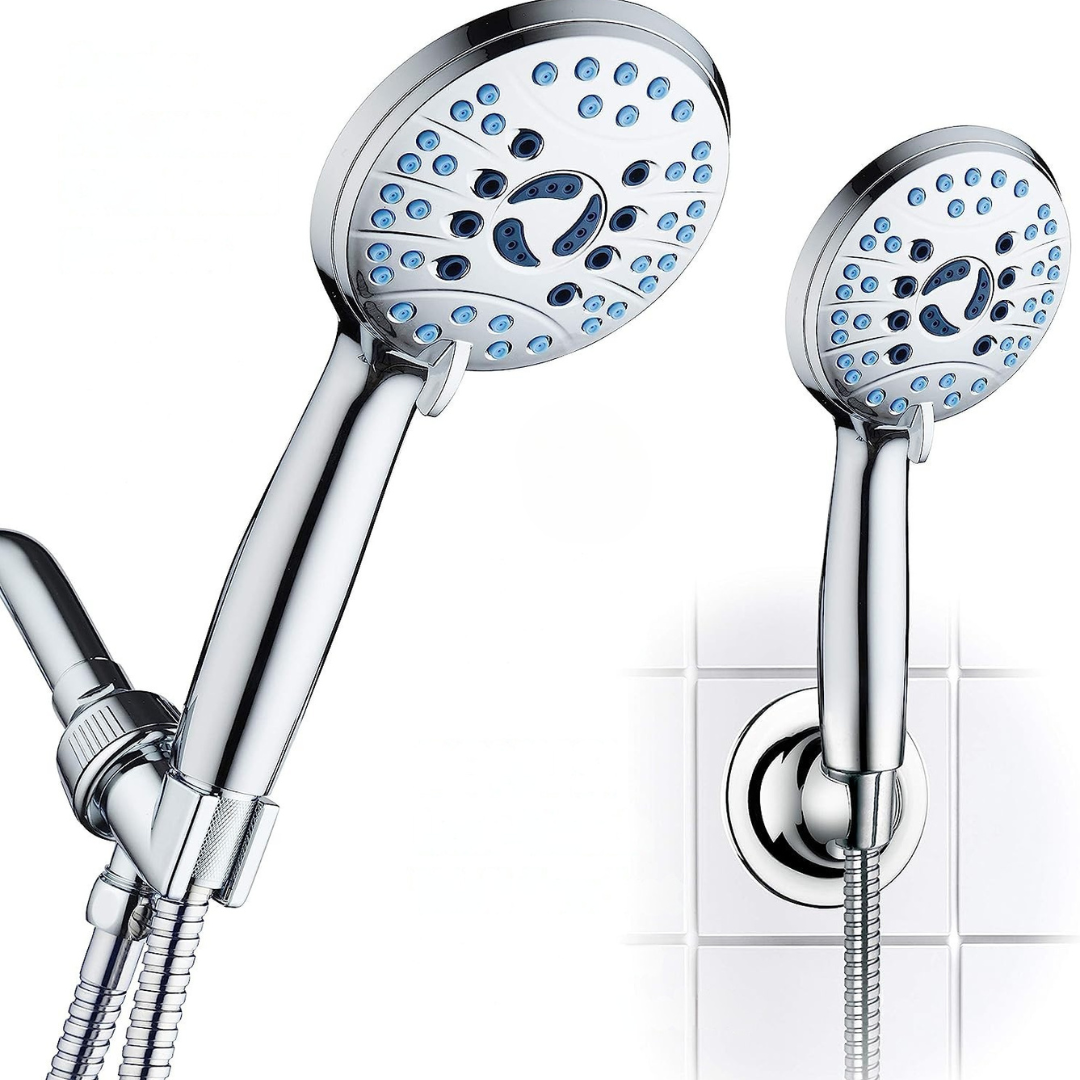 BowLift | Shower Head Adjustable High Pressure Chrome Set