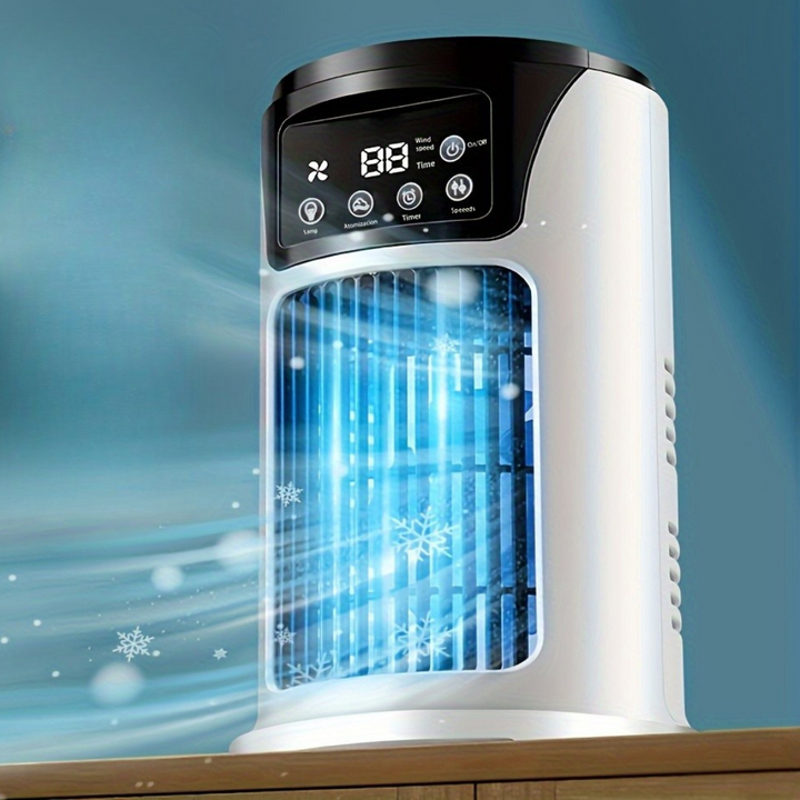 Portable Air Cooler Humidifier Fan USB White | Bowlift