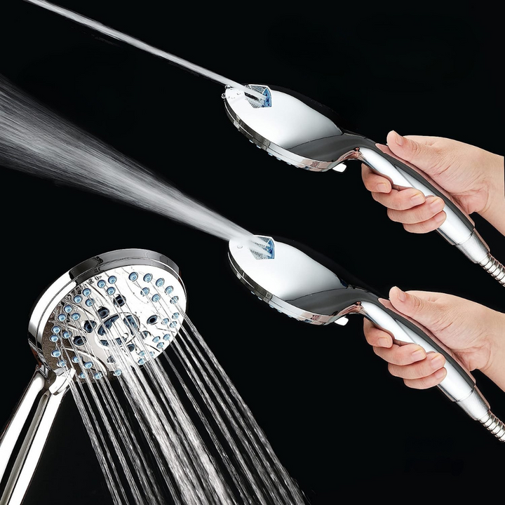 BowLift | Shower Head Adjustable High Pressure Chrome Set