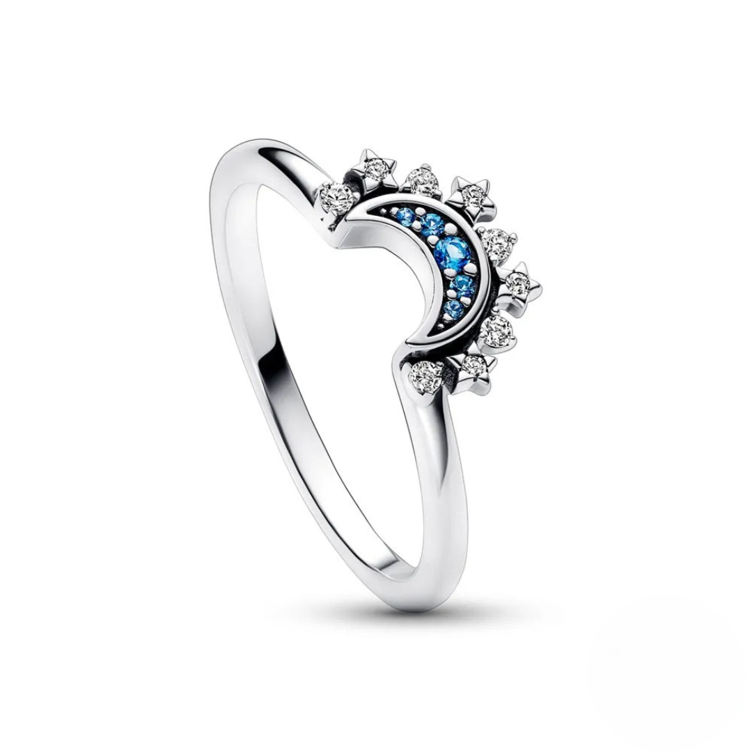 BowLift | Crystal Statement Ring with Sun and Moon Design