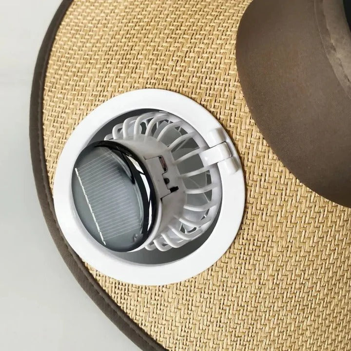Wide Brim Sun Hat with Solar Powered Fan | Bowlift