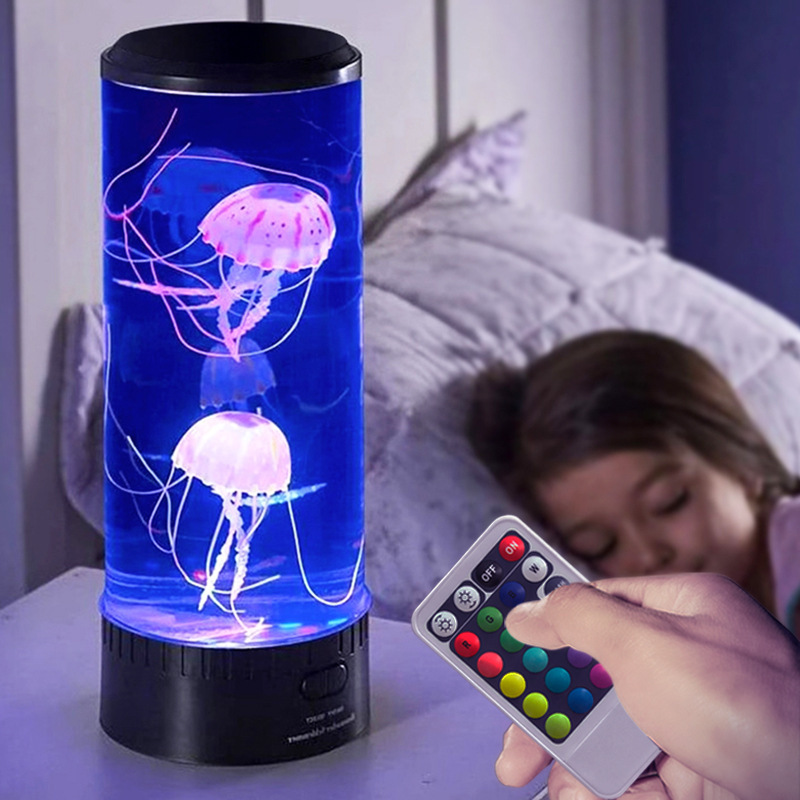 SerenitySphere - LED Aquarium Jellyfish Lamp | Soothing Lava Lamp with 7 Colors | Atmospheric Lighting | Bowlift