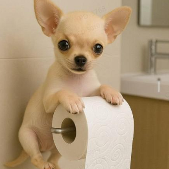 BowLift | Dog Toilet Paper Holder – Decorative Dispenser for a Cheerful Bathroom