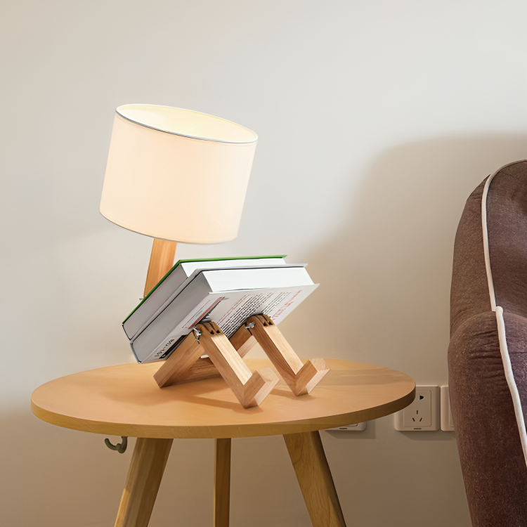 NordicLight – Scandinavian Table Lamp with Integrated Bookshelf | Bowlift