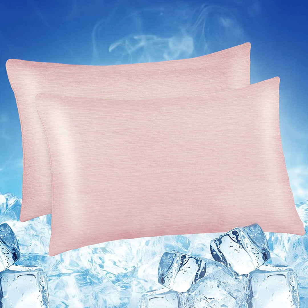 Revolutionary Light Pink Cooling Pillowcases Set of 2 –  Pro Q-Max 0.4 | Bowlift