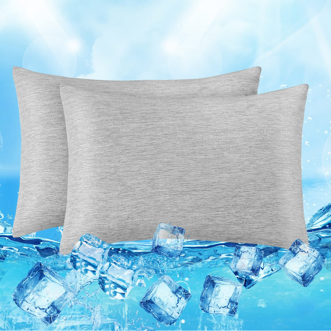 Revolutionary Gray Cooling Pillowcases Set of 2 –  Pro Q-Max 0.4 | Bowlift