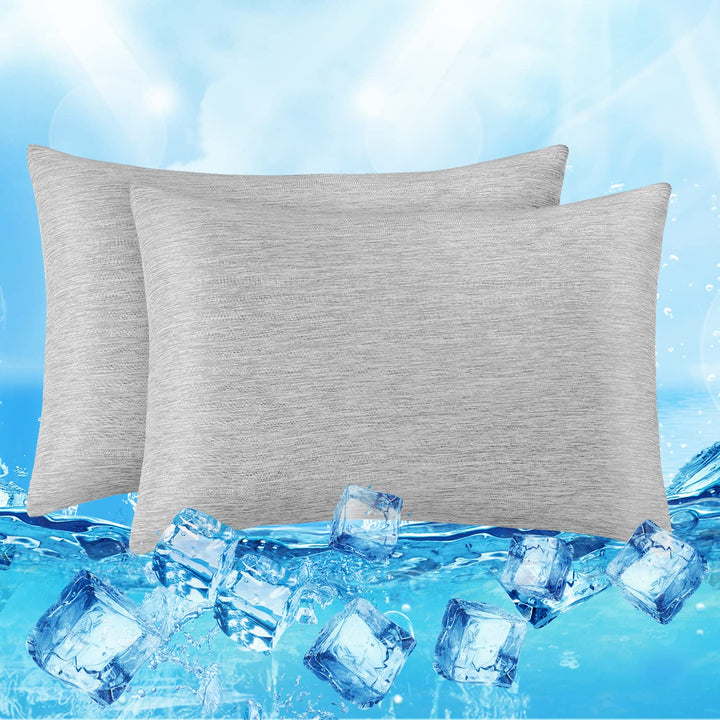 Revolutionary Gray Cooling Pillowcases Set of 2 –  Pro Q-Max 0.4 | Bowlift