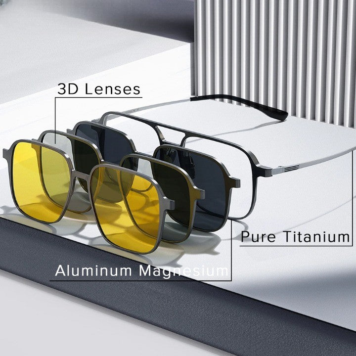 BowLift | Pure Titanium Magnetic Clip-On Glasses
