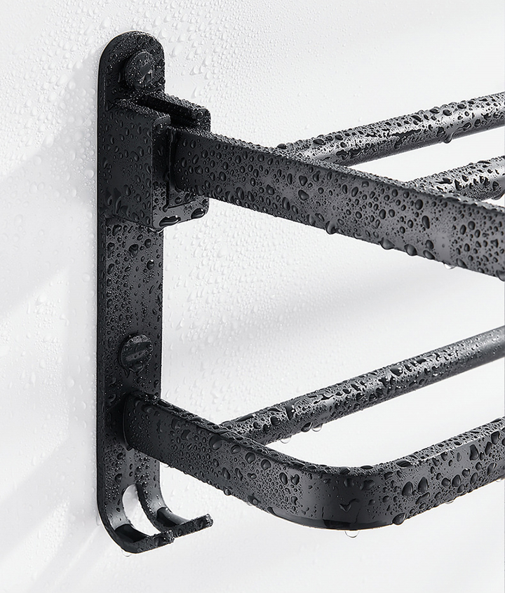 BowLift | Easy Organizer Bathroom Aluminum Foldable Towel Rack