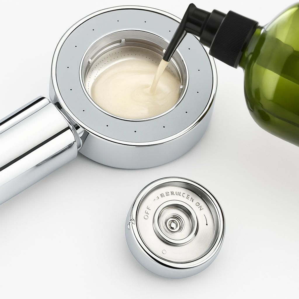 BowLift | Double-Sided High Pressure Soap Dispensing Shower Head