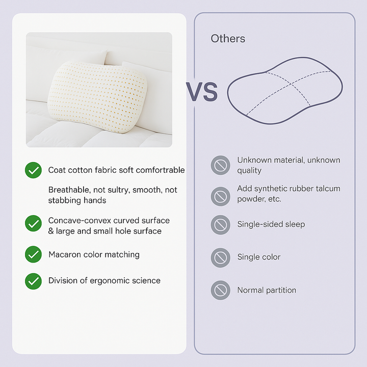 BowLift | Therapeutic Cotton Cover Natural Latex Pillow