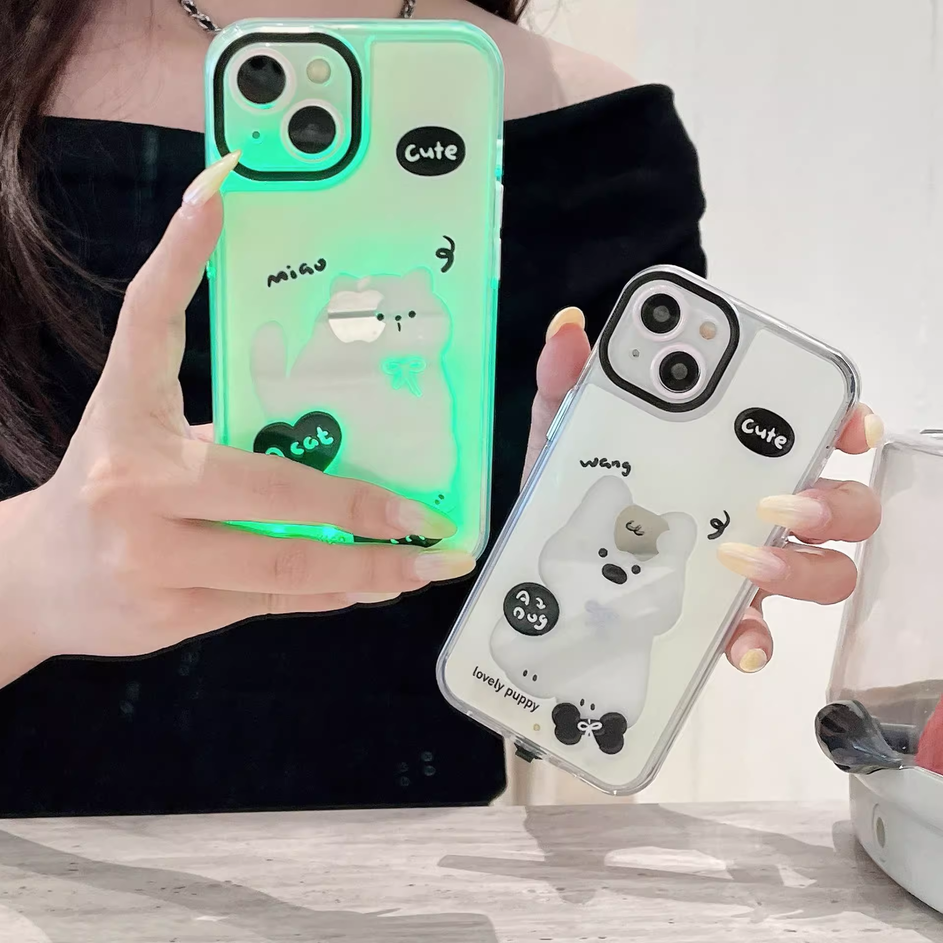 BowLift | Neon Paws Cat Lover Luminous Phone Case