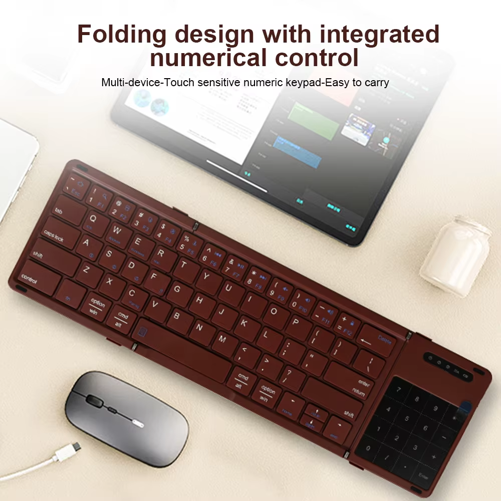 BowLift | Wireless Portable Slim Smart Tri-Fold Bluetooth Keyboard