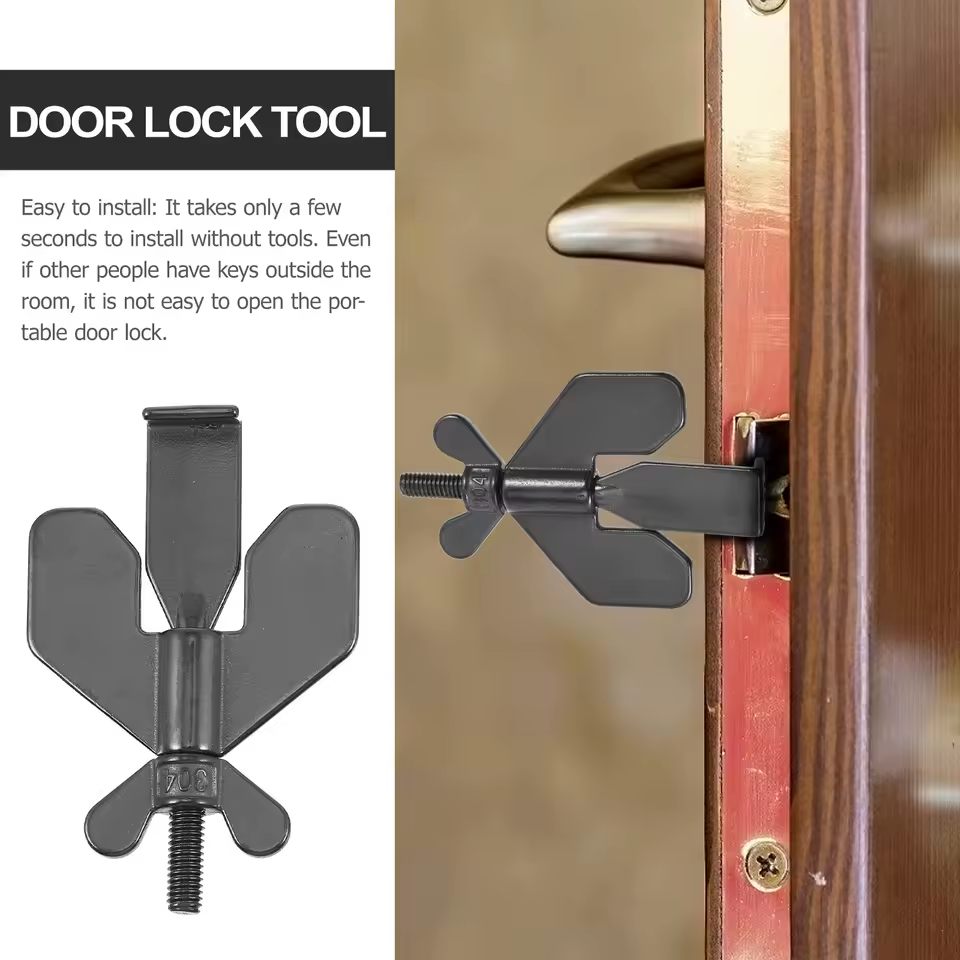Portable Travel Security Door Stopper Lock | Bowlift