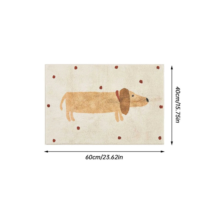 BowLift | Soft rug with dachshund pattern – Cozy children's rug for the bedroom