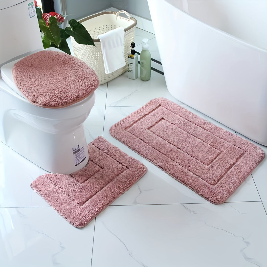 SoftStep Luxe Bathroom Mat Set – Non-Slip, Quick-Drying and Washable | Bowlift
