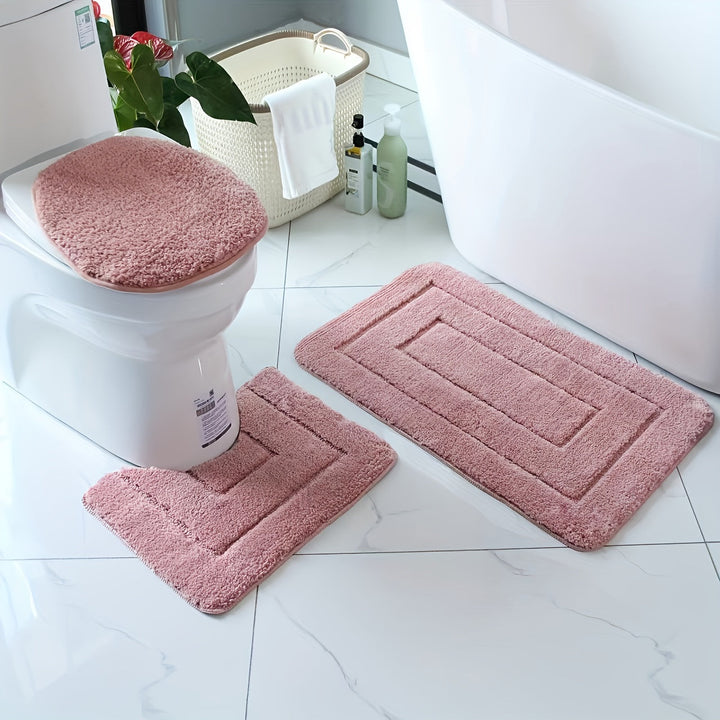 SoftStep Luxe Bathroom Mat Set – Non-Slip, Quick-Drying and Washable | Bowlift