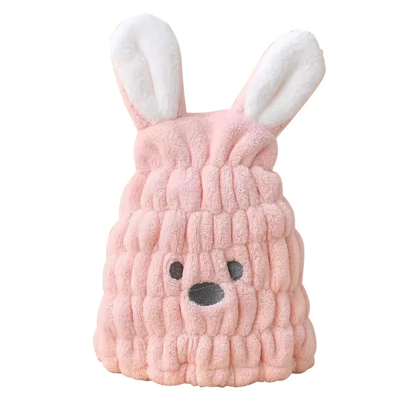BowLift | Cozy & Quick – Absorbent Bunny Ear Hair Drying Cap